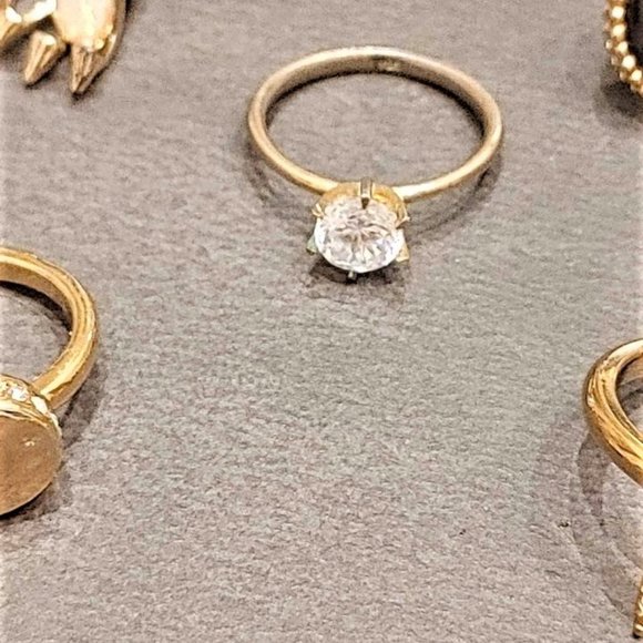 A Collection of Beautiful Gold (Costume Jewellery) Rings and Earrings from Blue - Picture 7 of 7